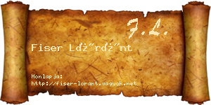 Fiser Lóránt névjegykártya